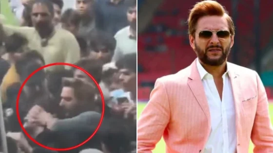 شاہد آفریدی کی مداح کو دھکا دینے کی ویڈیو وائرل، سوشل میڈیا پر نئی بحث چھڑ گئی